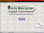 SUNY BROCKPORT ENGLISH DEPARTMENT WEB SITE